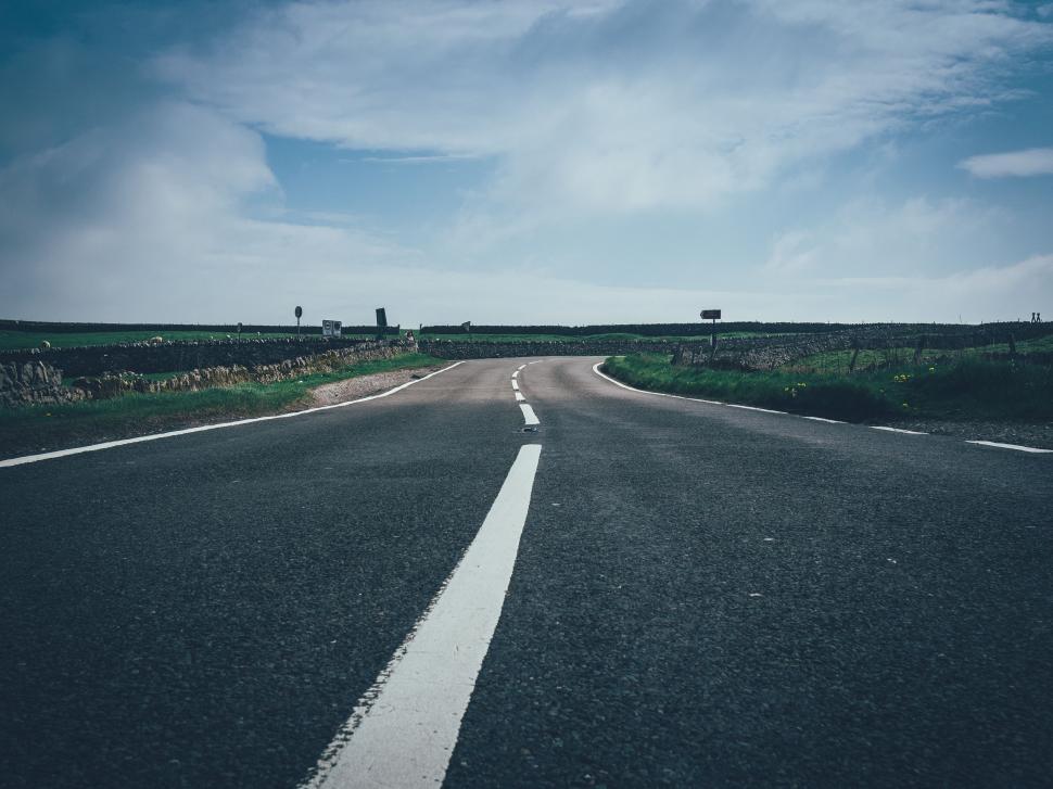 Free Image of Empty Road Stretching Through Remote Landscape 