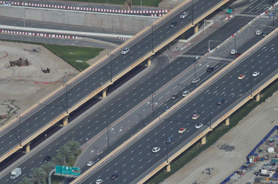 Free Image of Aerial View of a Multilane Highway 