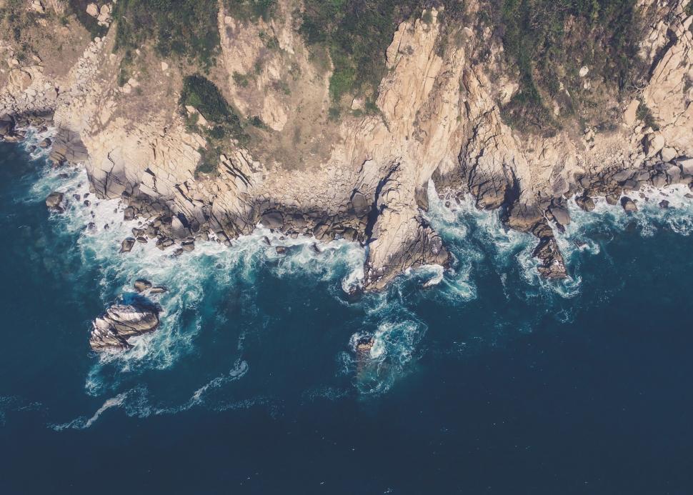 Free Image of Aerial View of the Coastline 
