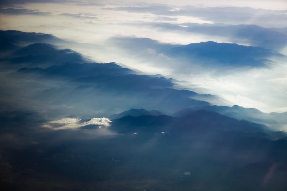 Free Image of A View of Clouds From an Airplane Window 