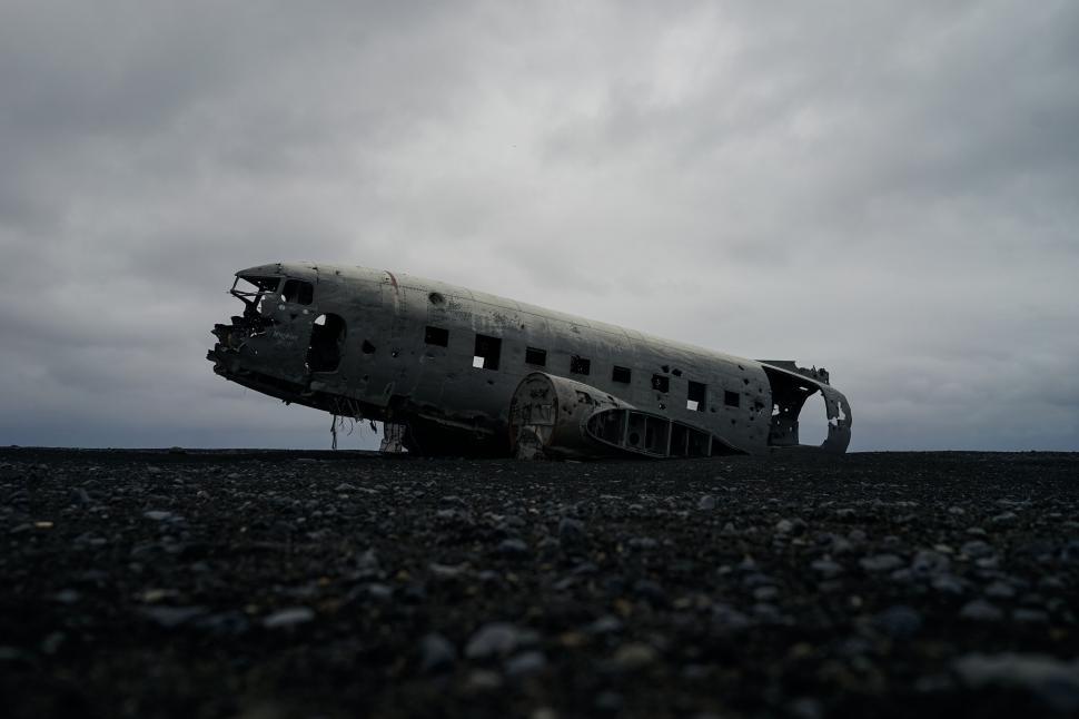 Free Image of Old Airplane Abandoned in Field 