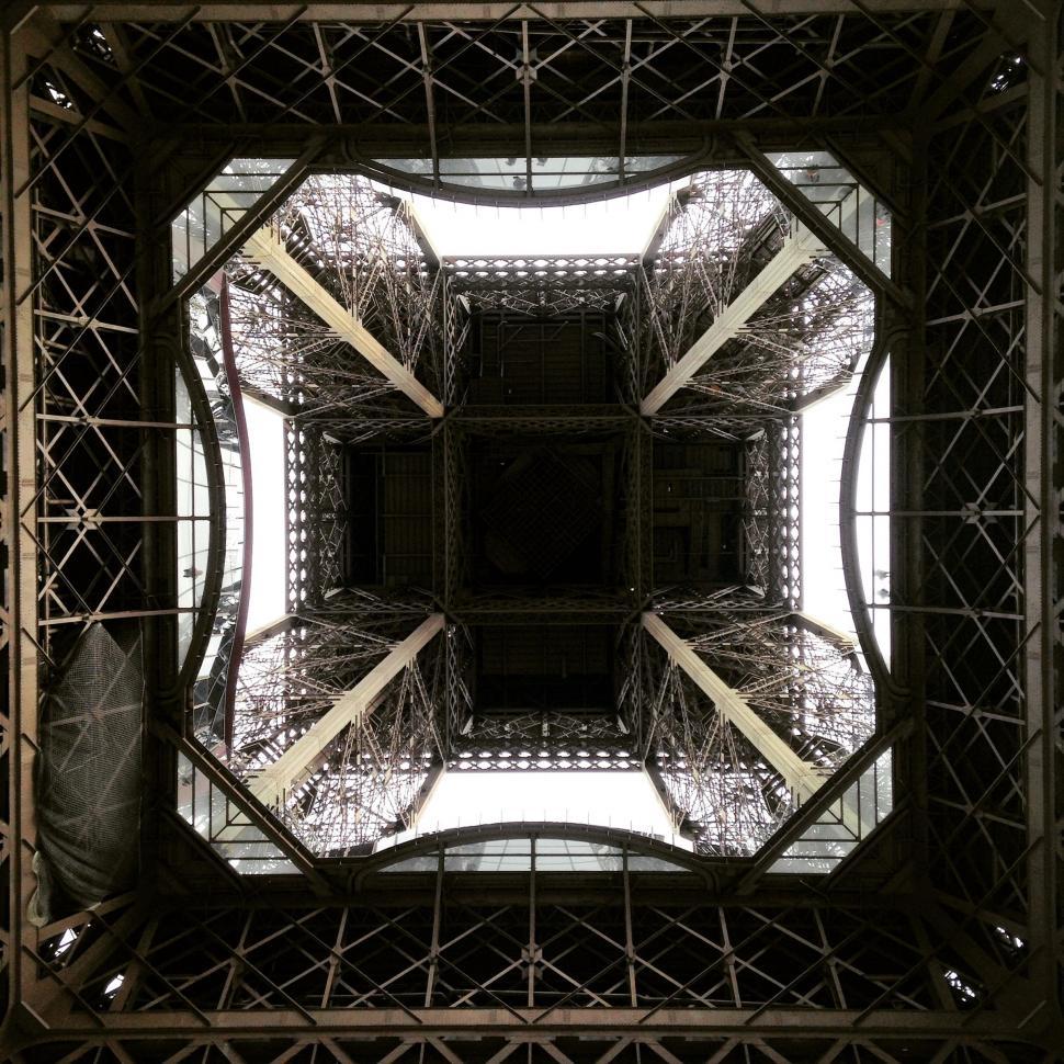 Free Image of The View From the Bottom of the Eiffel Tower 