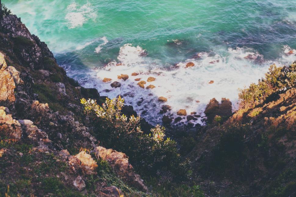 Free Image of View of the Ocean From the Top of a Cliff 