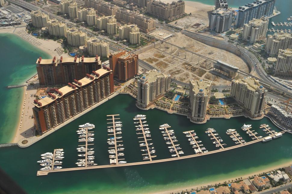 Free Image of Aerial View of Marina in City Center 