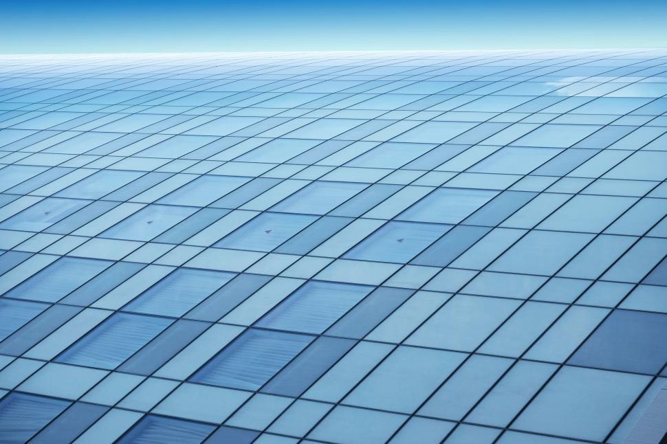 Free Image of Blue Tiled Floor With Blue Sky Background 
