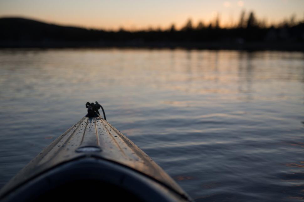 Free Image of A View From a Kayak on a Body of Water 