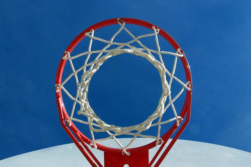 Free Image of basketball hoops net sports backboard basket rim below 