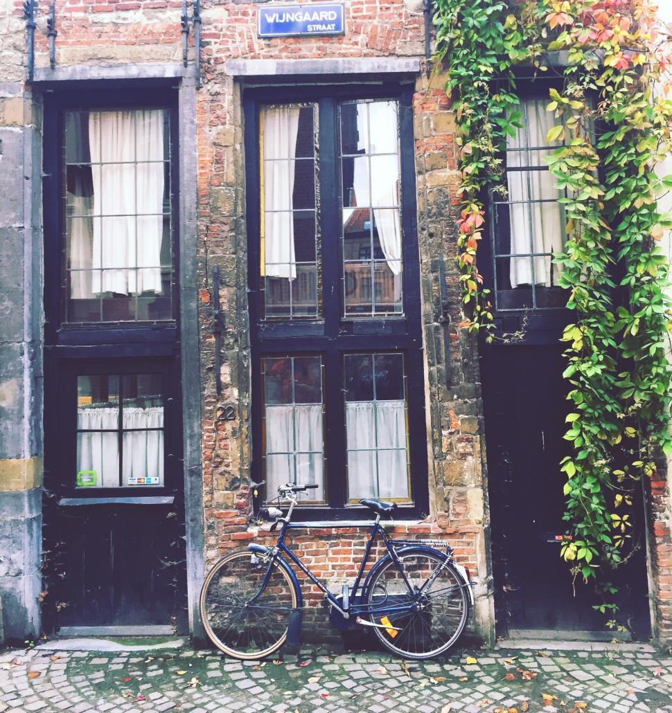 Free Image of Bicycle Parked in Front of Building 