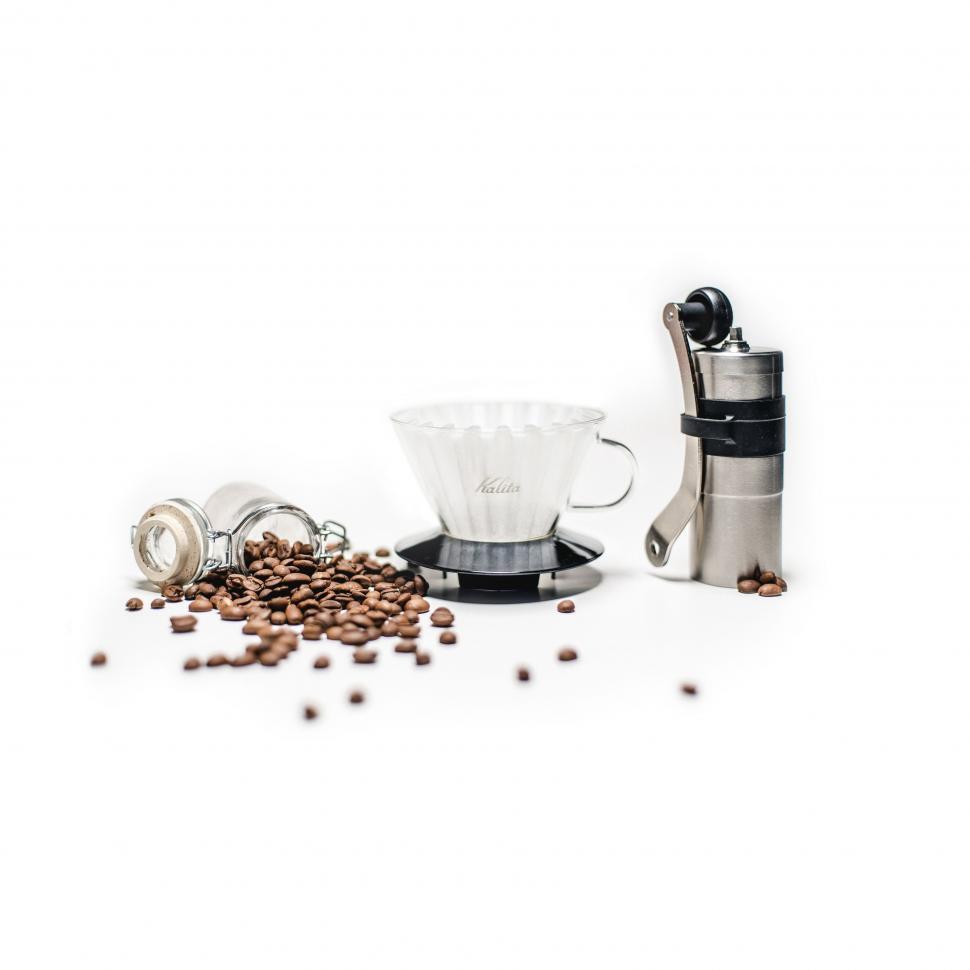 Free Image of A Coffee Grinder and Some Coffee Beans 