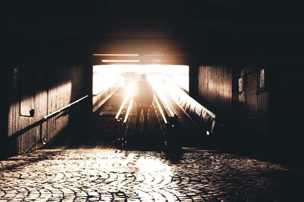 Free Image of Dark Tunnel With Light 