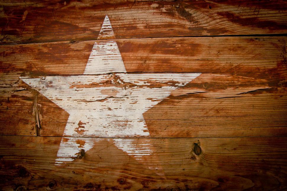 Free Image of White Star Painted on Wooden Wall 