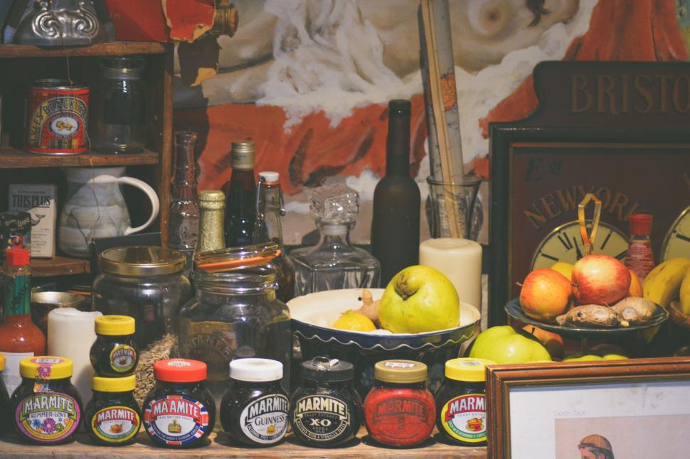 Free Image of Diverse Array of Condiments on a Shelf 