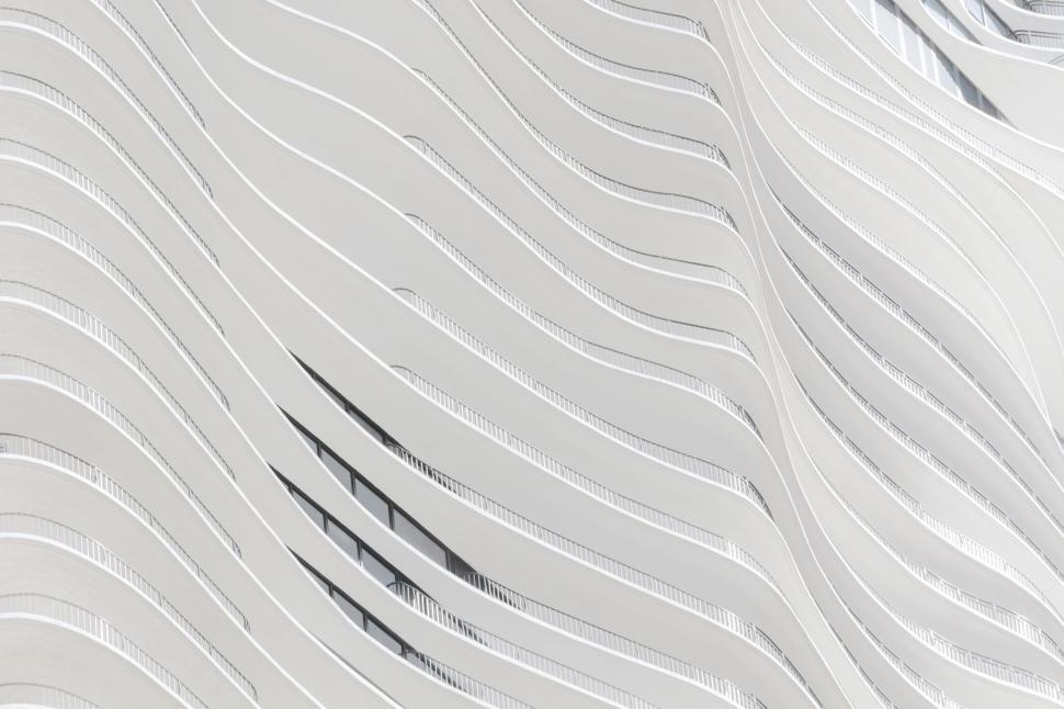 Free Image of Close Up of White Wall With Wavy Lines 