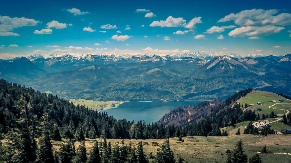Free Image of Majestic Mountain Range and Lake Landscape 