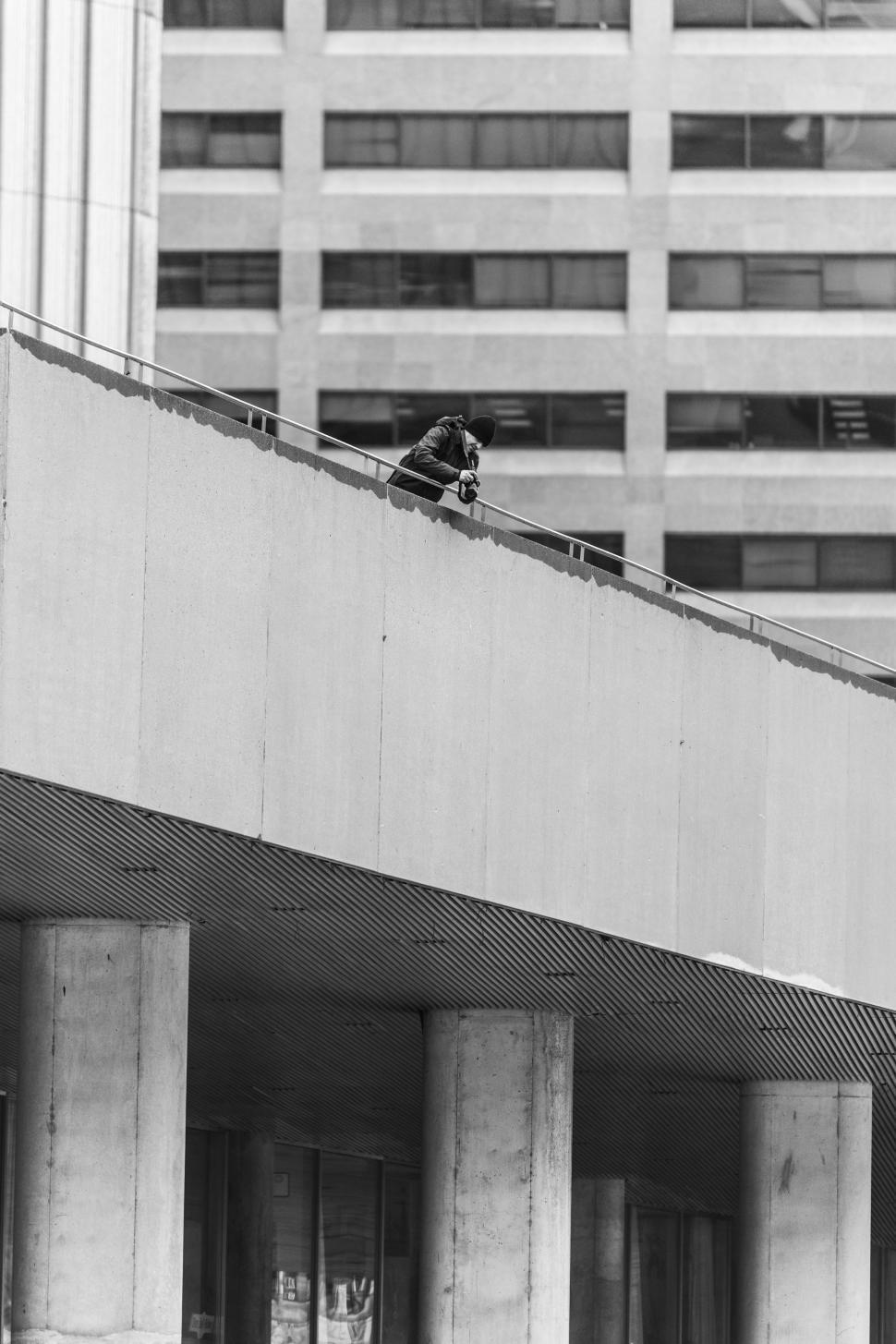 Free Image of Person Skateboarding in Black and White 