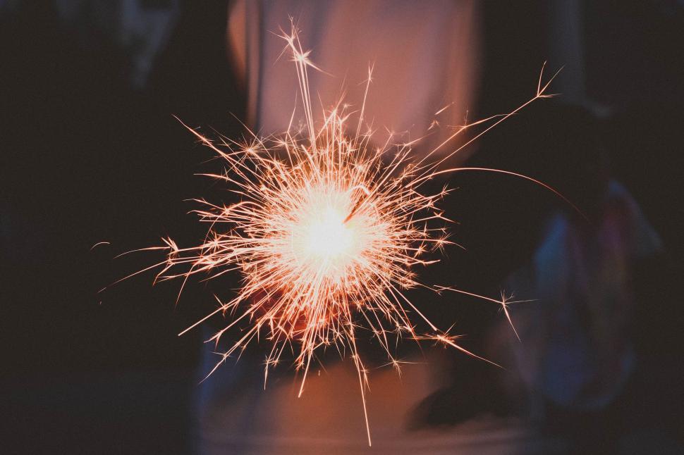 Free Image of Person Holding Lit Sparkler 