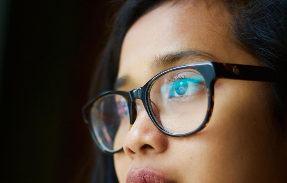 Free Image of Close Up of Person Wearing Glasses 