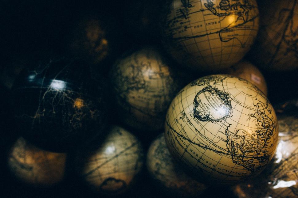 Free Image of Close Up of Old Globes Collection 