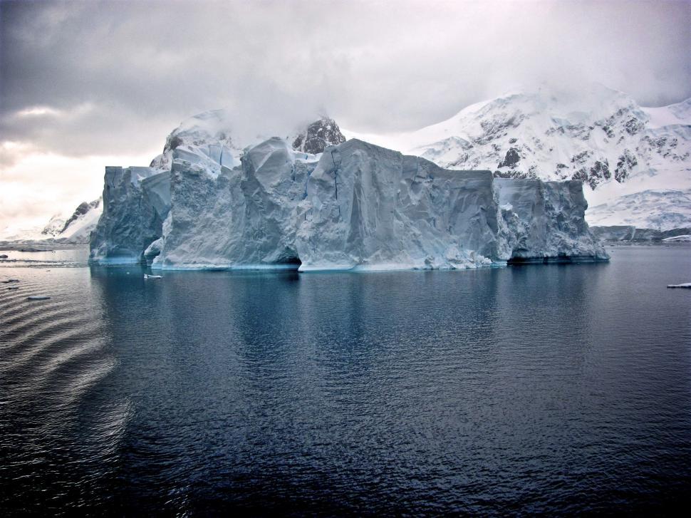 Free Image of Massive Iceberg Drifting on Water Surface 