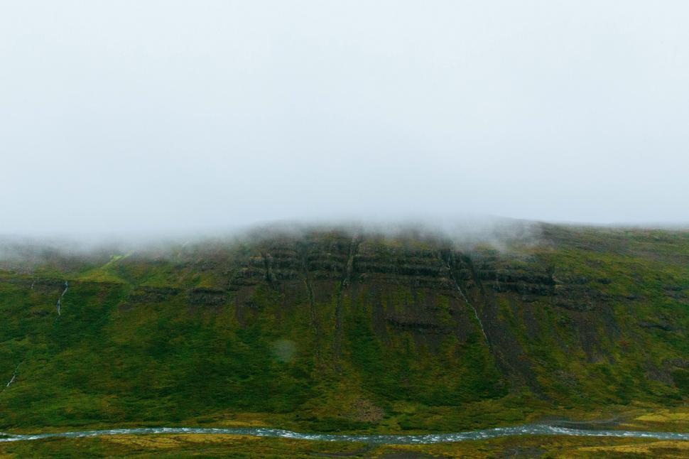 Free Image of Misty Hillside on Cloudy Day 
