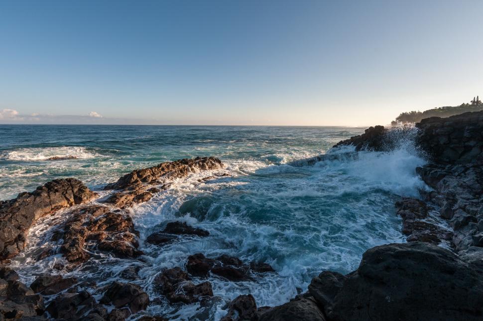 Free Image of A View of the Ocean From a Rocky Shore 