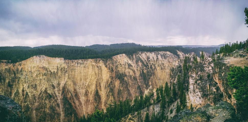 Free Image of A Panoramic View of a Canyon From a High Vantage Point 