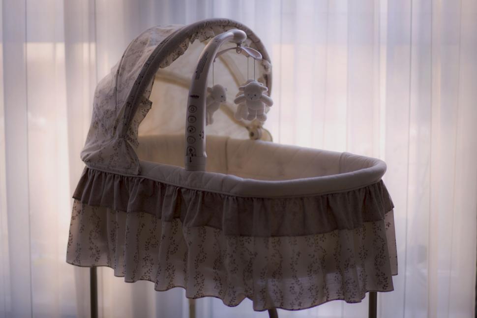 Free Image of Babys Crib by Window 