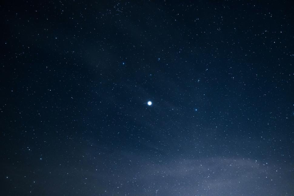 Free Image of Night Sky Filled With Stars and Moon 