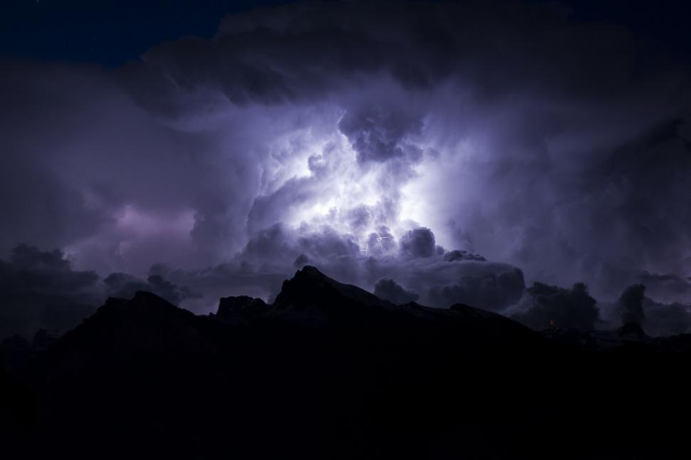 Free Image of Stormy Sky With Clouds and Lightning 