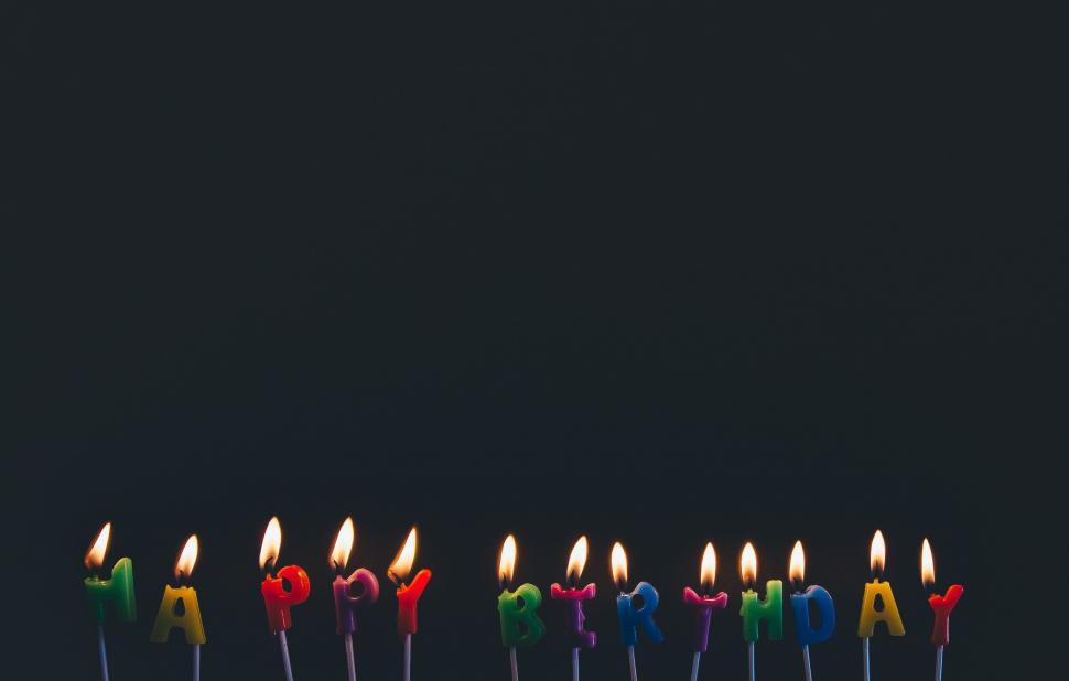 Free Image of Birthday Cake With Lit Candles 