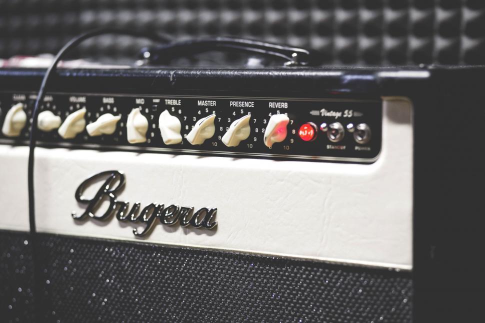Free Image of Close Up of a Guitar Amplifier 