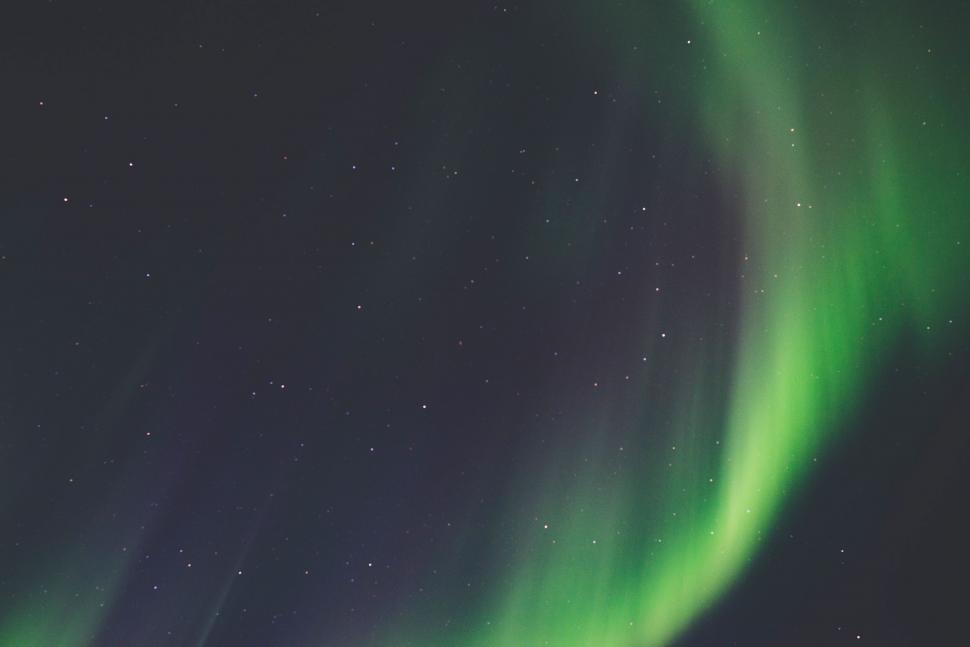 Free Image of Green and Blue Aurora Bore in the Night Sky 