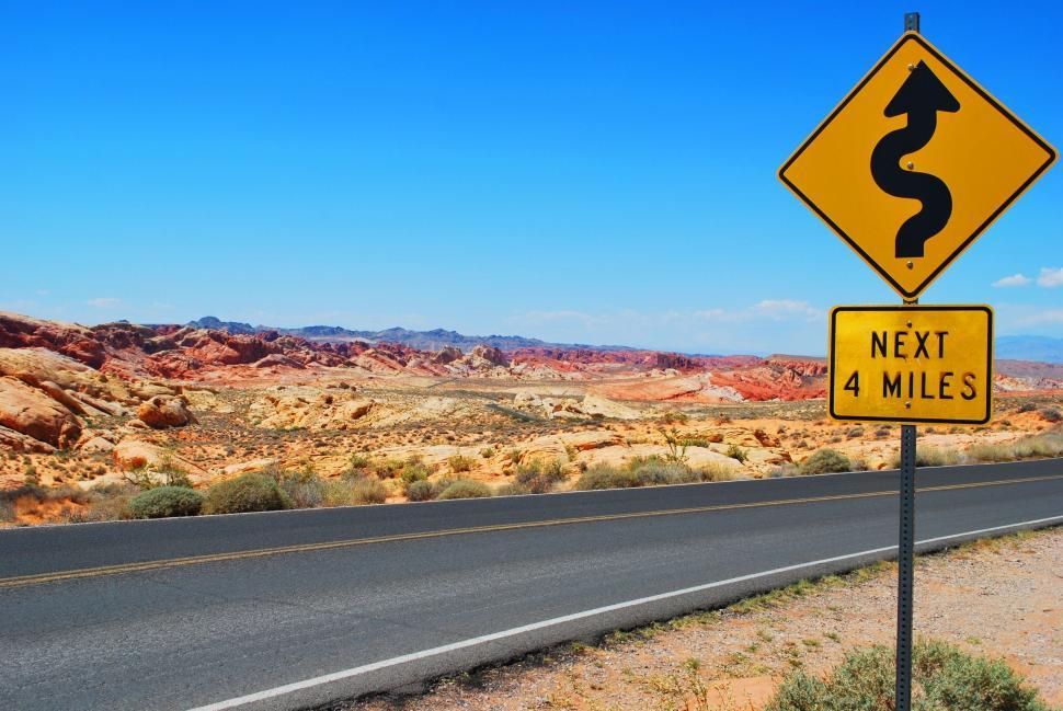 Free Image of Road Sign on Desert Road 