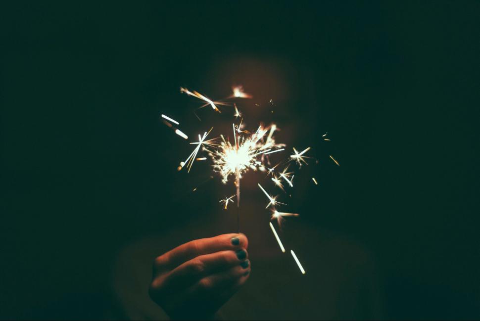Free Image of Person Holding Sparkler 