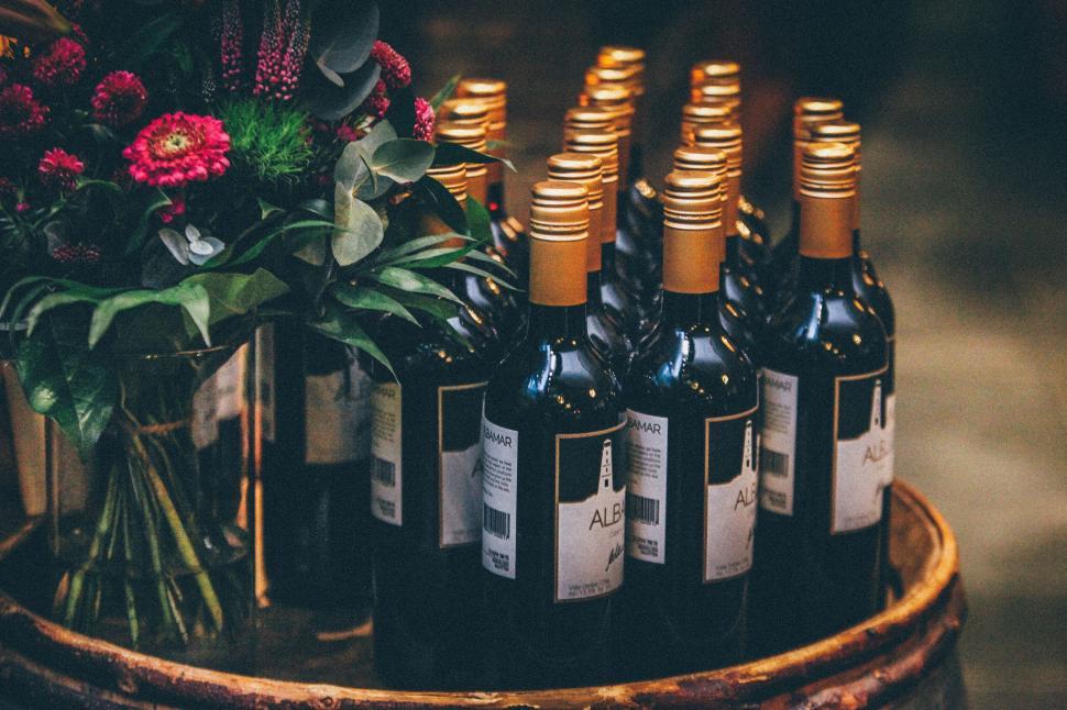 Free Image of Assorted Bottles of Wine Arranged on a Table 