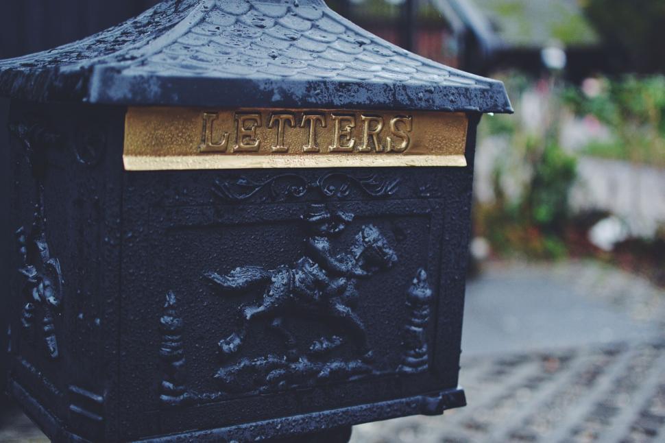 Free Image of Close Up of a Mailbox on a Sidewalk 