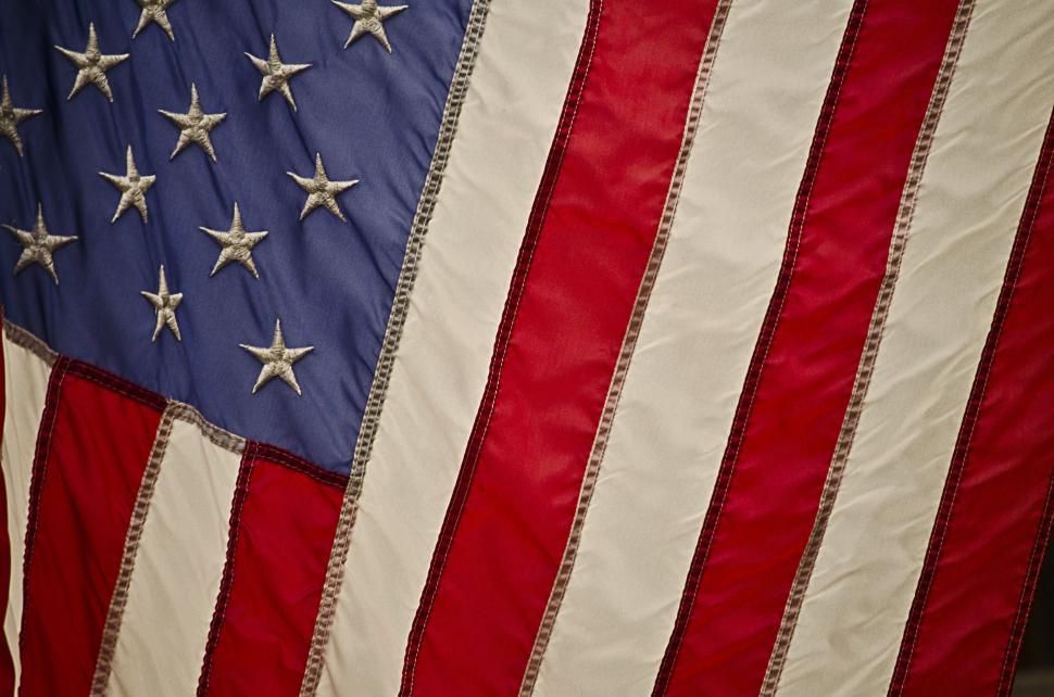 Free Image of Close Up of a Large American Flag 