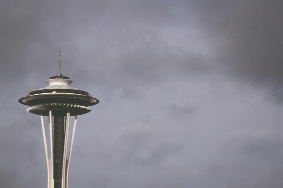 Free Image of Top of Space Needle Tower In Seattle 