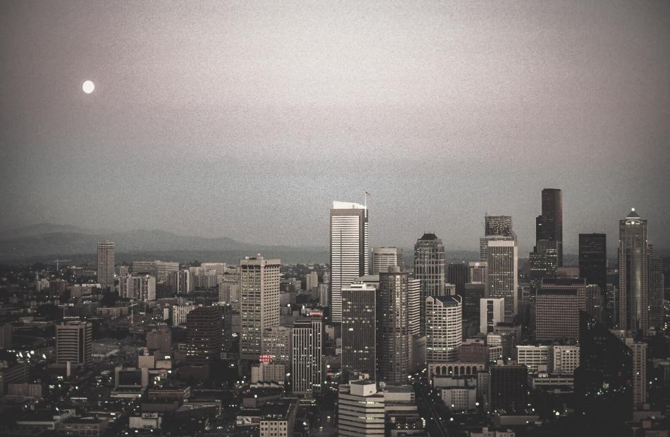 Free Image of Vintage view of Seattle 