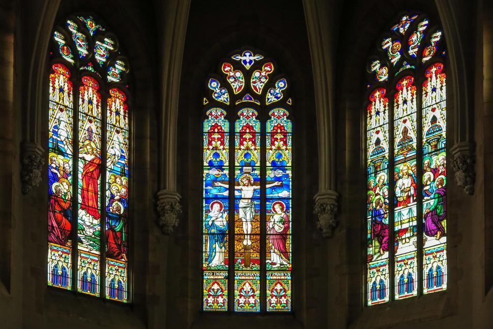 Free Image of Stained glass windows 