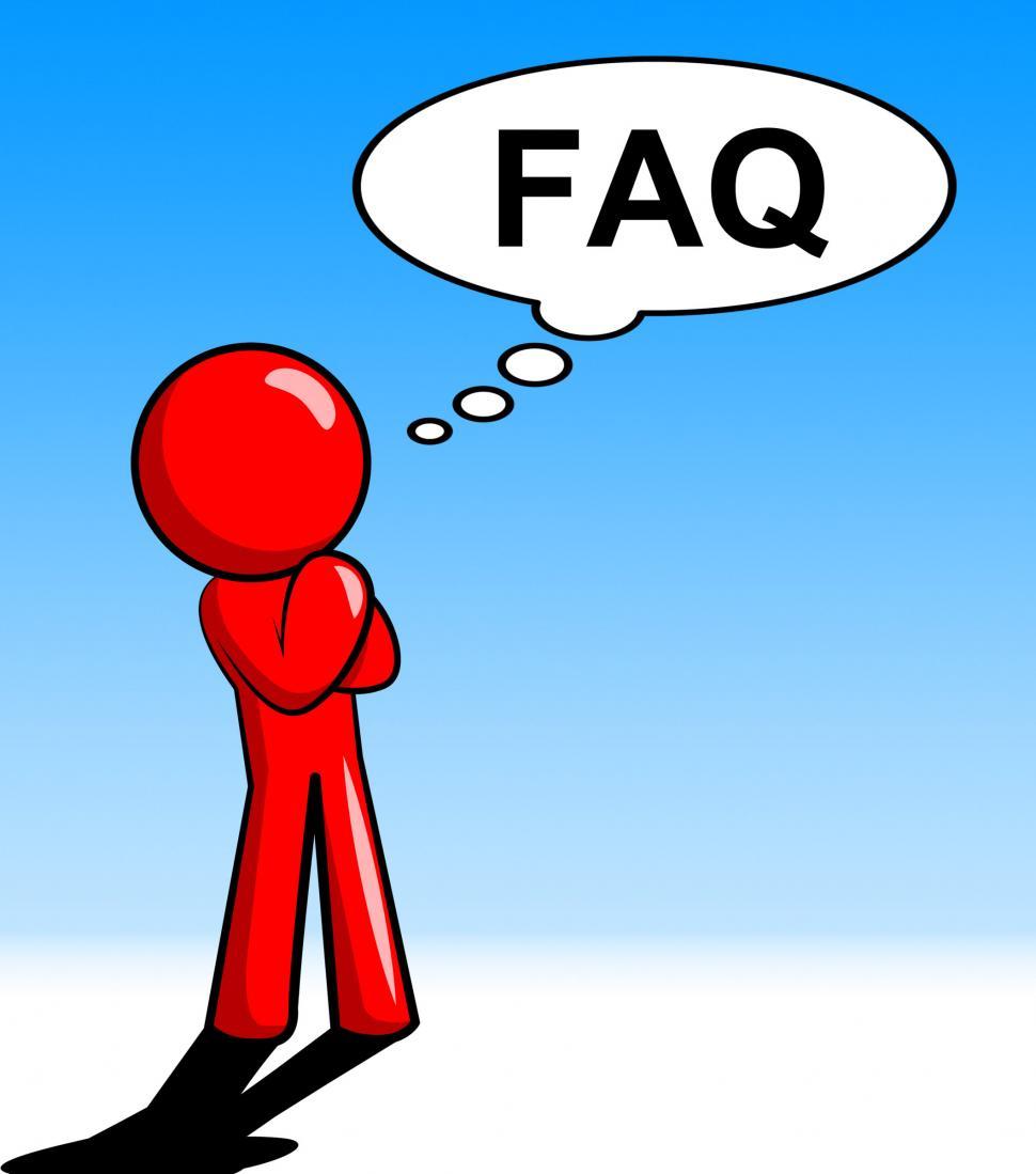 Free Image of Character Thinking Faq Shows Faqs Support And Answer 