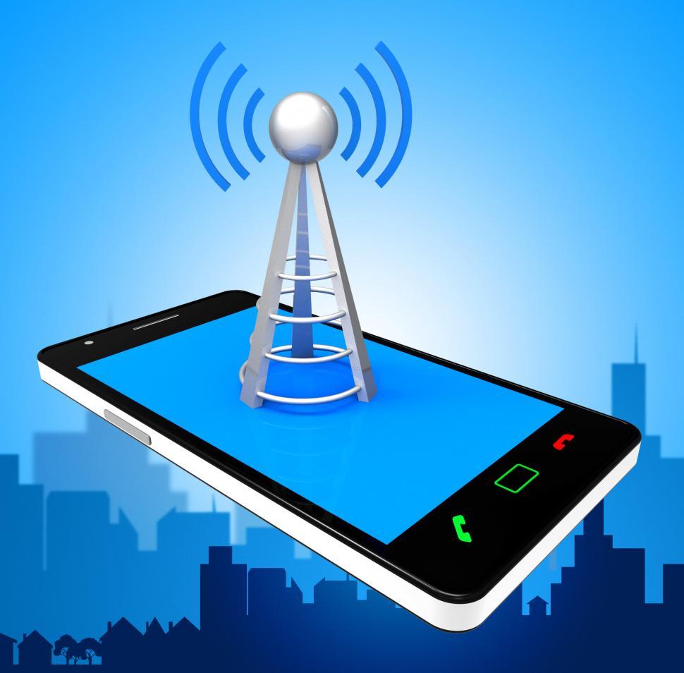 Free Image of Smartphone Wifi Indicates World Wide Web And Antenna 