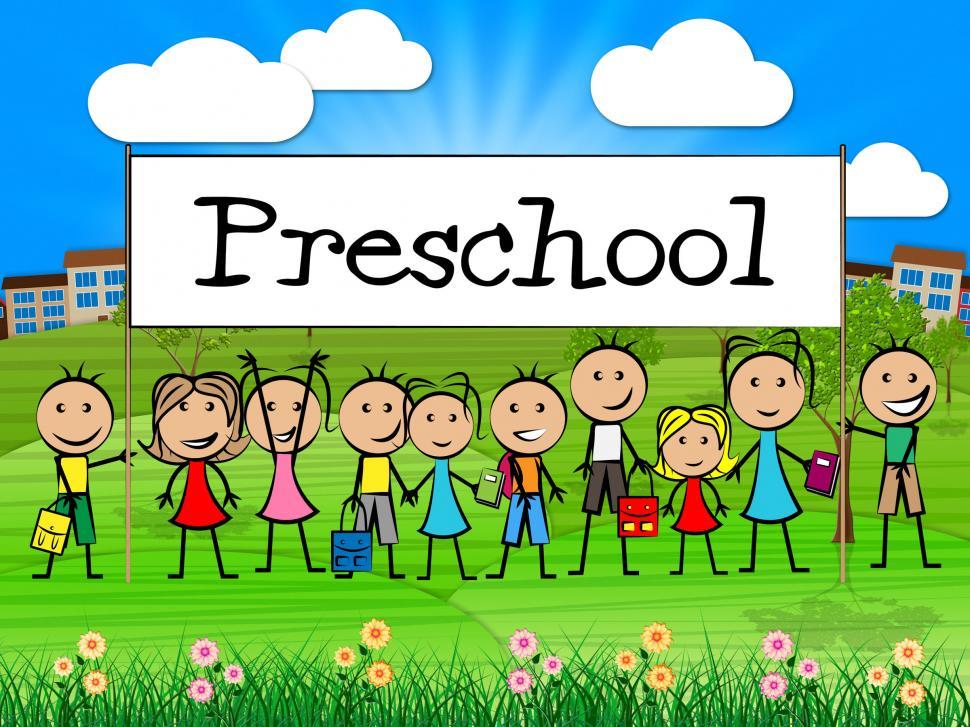 Free Image of Preschool Kids Banner Represents Childrens Toddlers And Childhoo 