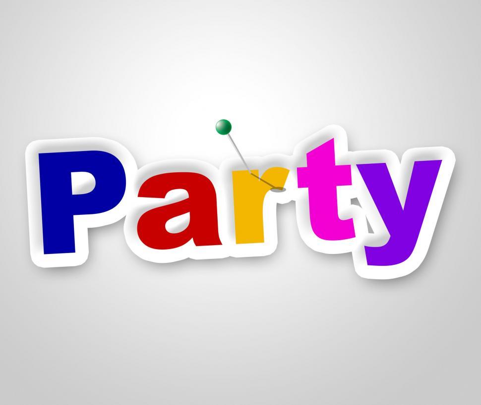 Free Image of Party Sign Indicates Fun Display And Signboard 