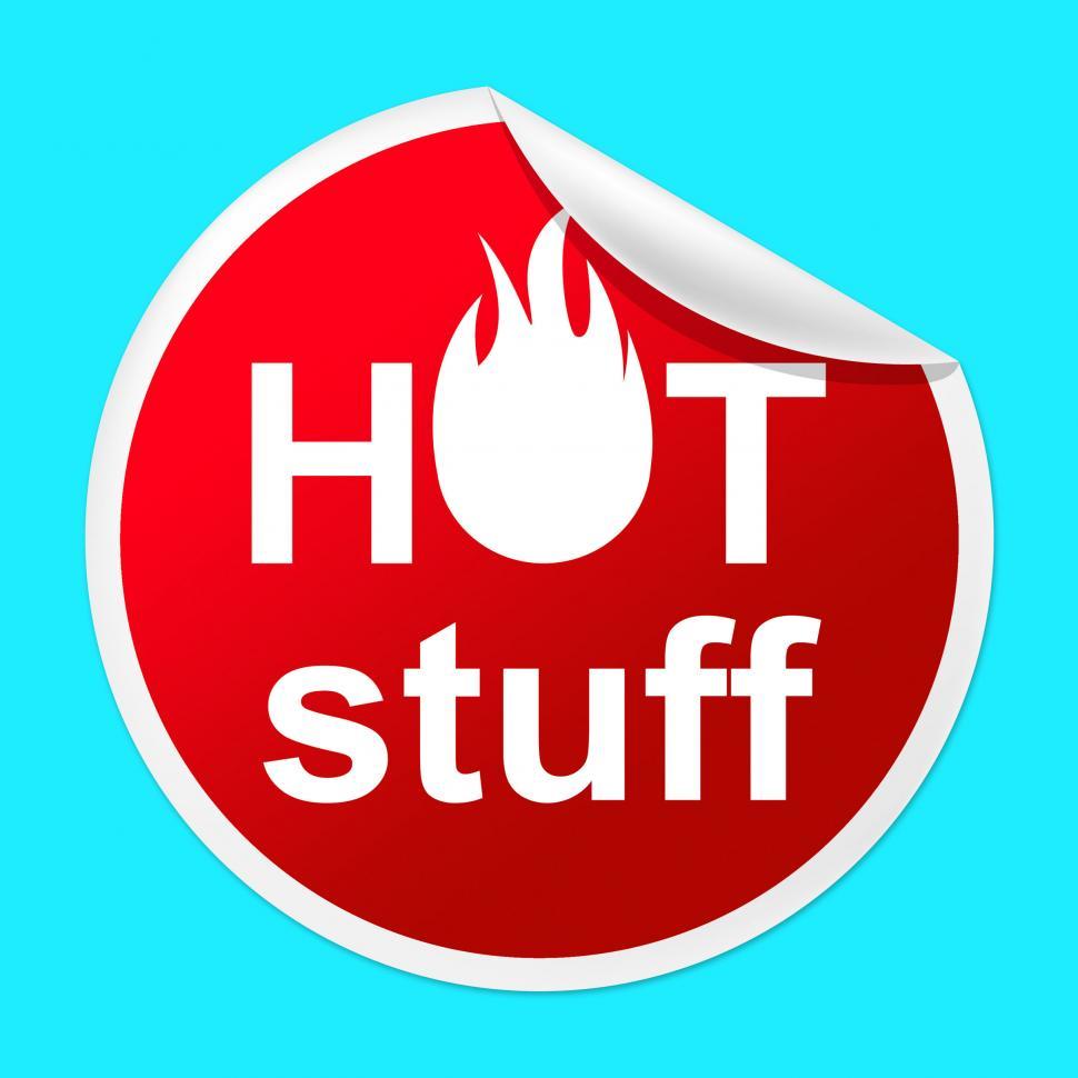 Free Image of Hot Stuff Sticker Shows Number One And Cheap 