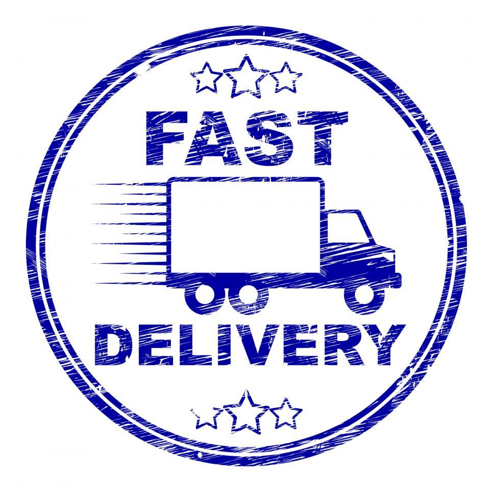 Free Image of Fast Delivery Stamp Means High Speed And Courier 