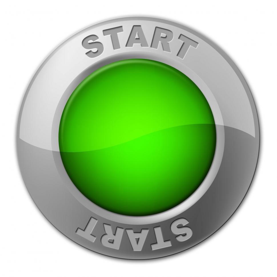 Free Image of Start Button Represents Act Now And Begin 
