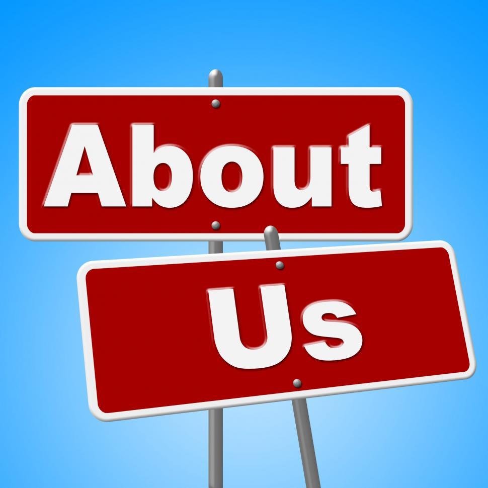 Free Image of About Us Signs Represents Corporate Contact And Website 
