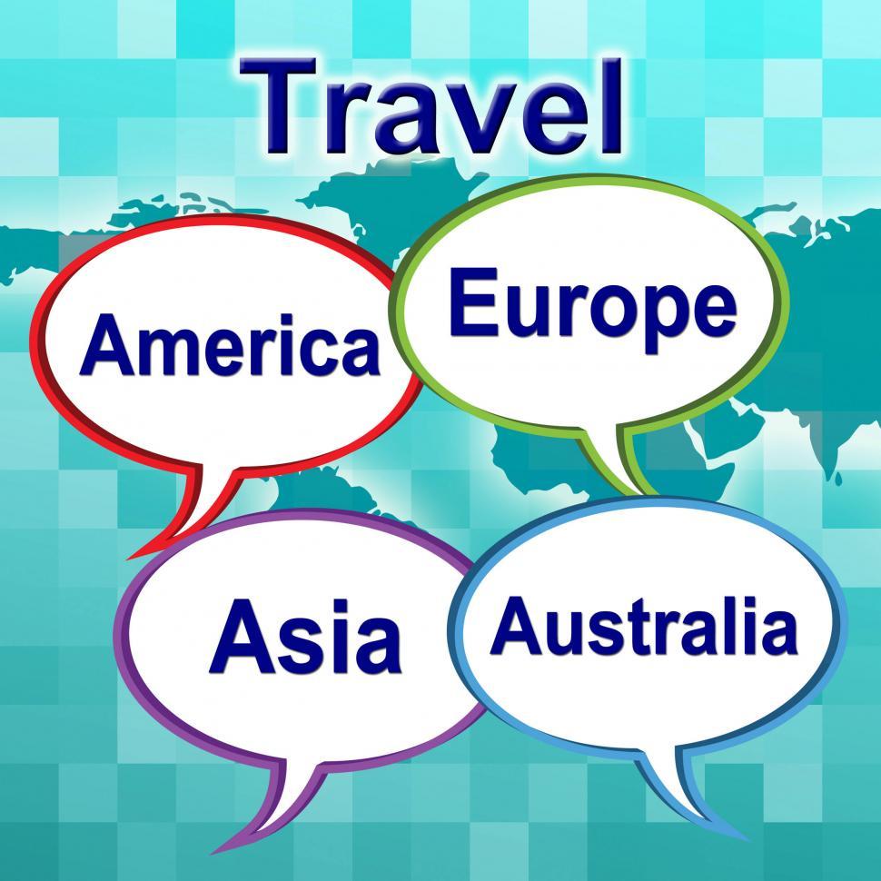 Free Image of Travel Words Shows Traveller Travelled And Travels 