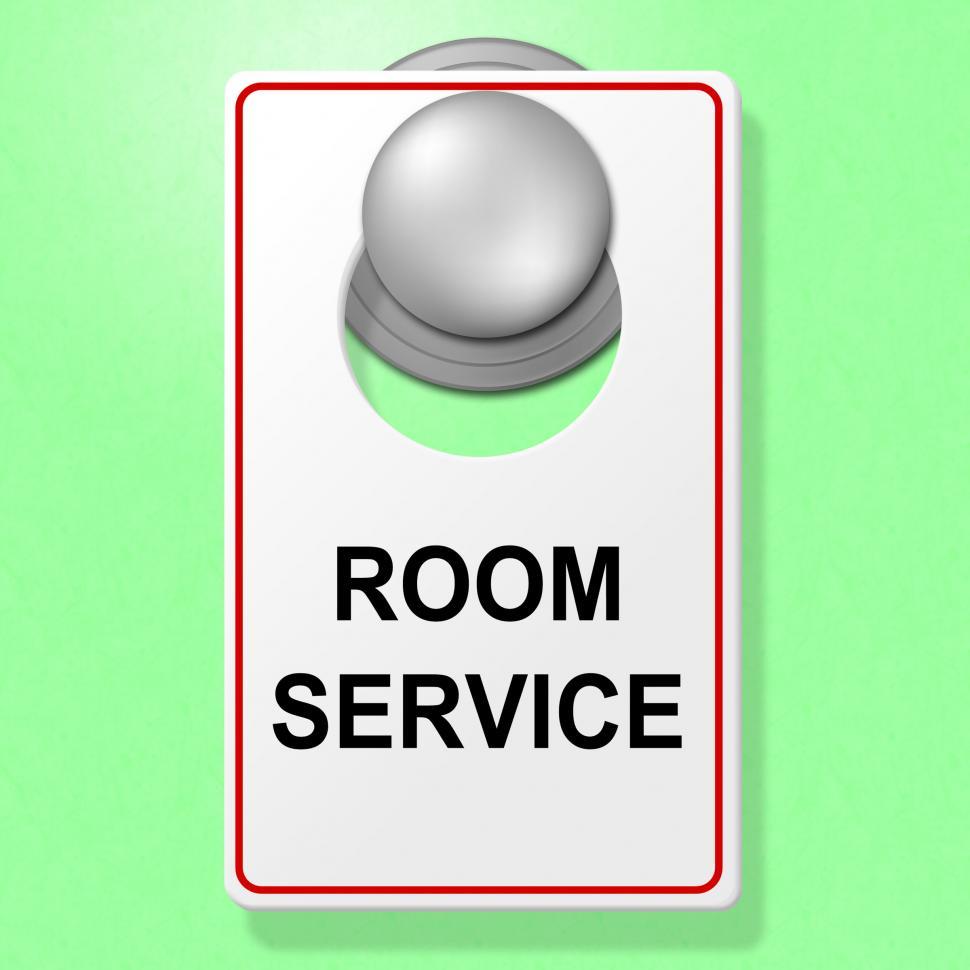 Free Image of Room Service Sign Represents Place To Stay And Cafe 